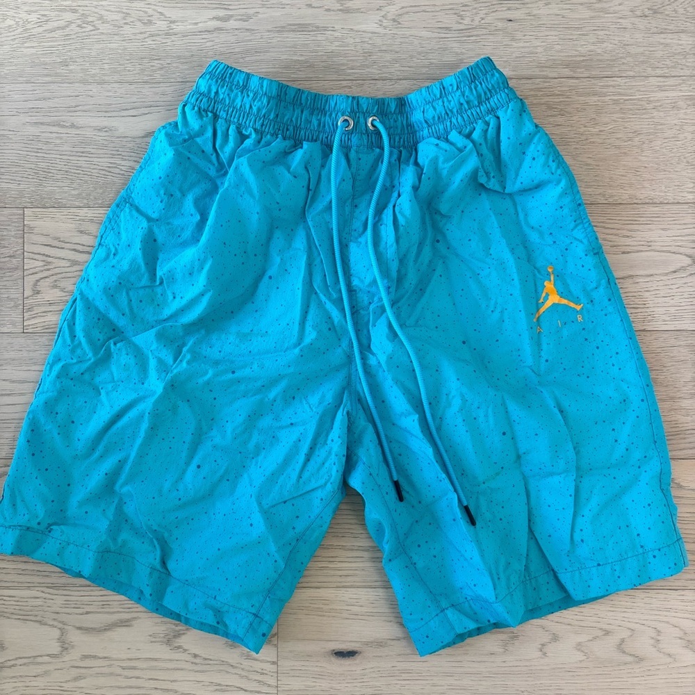 Jordan Men's Teal and Gold Swim Shorts